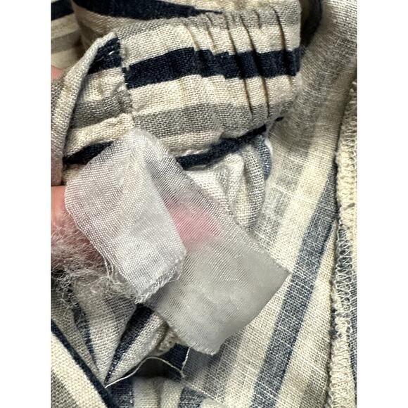 Mango Cream Navy Gray Stripe Lightweight Pants Women's Size XXS - Picture 6 of 6